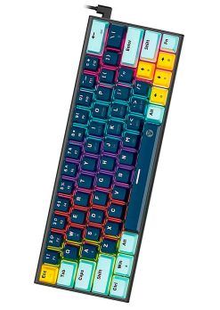 Teclado Gaming Mecánico FANTECH Atom63 MK874V2 - 60% (Azul Navy) Switch Rojo