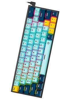 Teclado Gaming Mecánico FANTECH Atom63 MK874V2 – 60% (Azul Sky) Switch Rojo