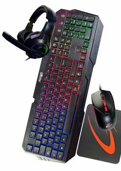 Combo Teclado, Mouse, Audífonos y MousePad Gaming - 4 en 1 TITANFURY SET