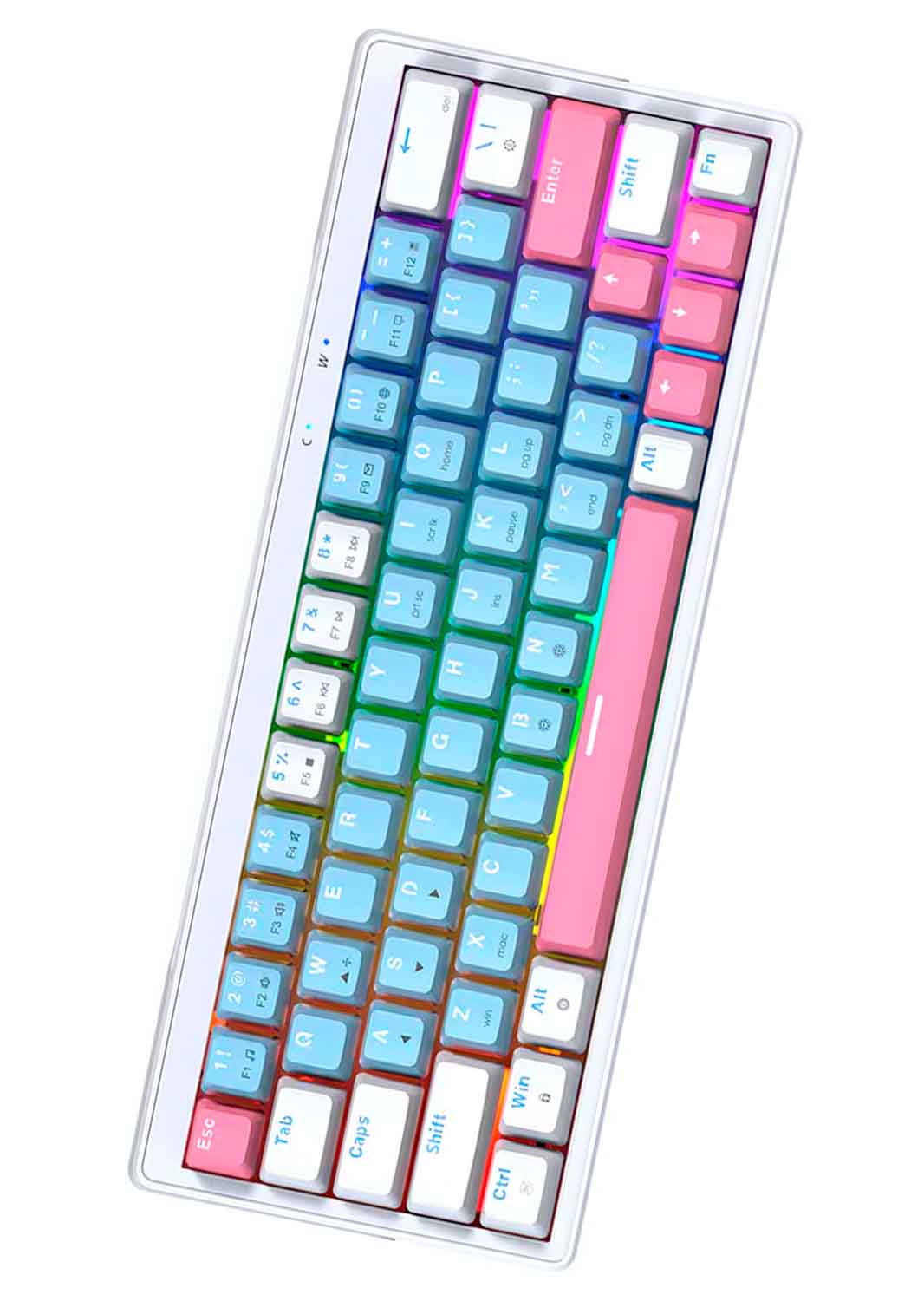 imagen-Teclado-Gaming-Mecánico-FANTECH-Atom-X63-MK611–60%-Ame Azul-Switch-Rosie-fenixxdigital